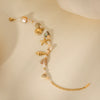 Vacation Beach Tropical Starfish Conch Shell Titanium Steel 18K Gold Plated Handmade Chain Bracelets In Bulk