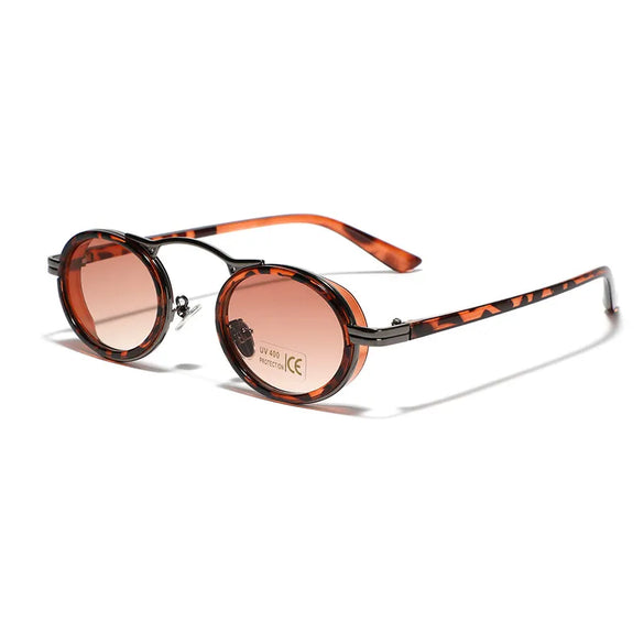 Vacation Classic Style Color Block Ac Oval Frame Full Frame Women'S Sunglasses