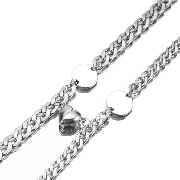Vacation Classic Style Customization Laser Engraving Solid Color Titanium Steel Cuban Link Chain Curb Chain Bracelets In Bulk