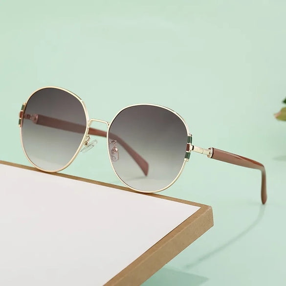Vacation Classic Style Solid Color Pc Round Frame Full Frame Women'S Sunglasses