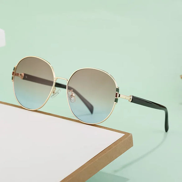 Vacation Classic Style Solid Color Pc Round Frame Full Frame Women'S Sunglasses