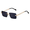 Vacation Classic Style Solid Color Pc Square Frameless Men'S Sunglasses