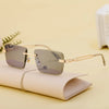 Vacation Classic Style Solid Color Pc Square Frameless Men'S Sunglasses