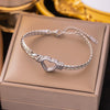 304 Stainless Steel 18K Gold Plated Vacation Plating Heart Shape Bracelets Necklace