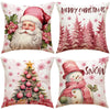 Vacation Santa Claus Linen Pillow Cases