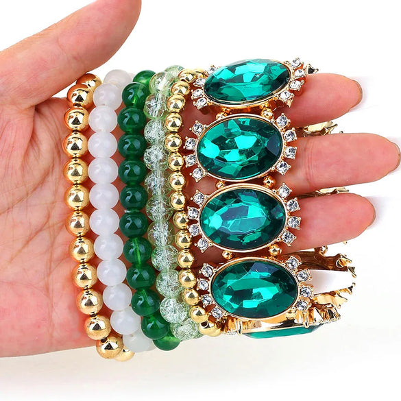 Vacation Simple Style Classic Style Oval ABS Imitation Pearl Alloy Wholesale Bracelets