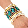 Vacation Simple Style Classic Style Oval ABS Imitation Pearl Alloy Wholesale Bracelets