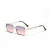 Vacation Simple Style Color Block Ac Square Full Frame Women'S Sunglasses