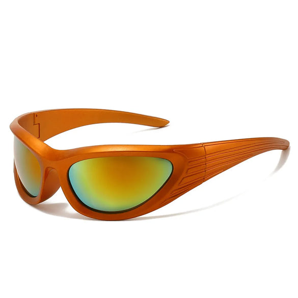 Vacation Simple Style Color Block Pc Special-Shaped Mirror Full Frame Women'S Sunglasses