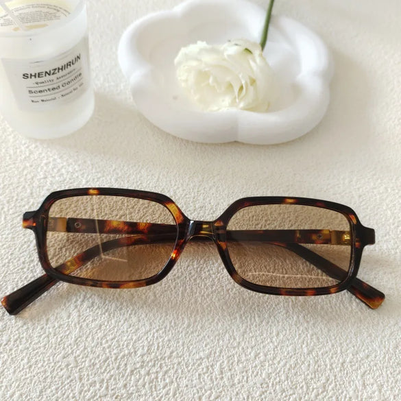 Vacation Simple Style Color Block Resin Square Full Frame Women'S Sunglasses