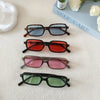 Vacation Simple Style Color Block Resin Square Full Frame Women'S Sunglasses