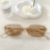Vacation Simple Style Color Block Resin Square Full Frame Women'S Sunglasses