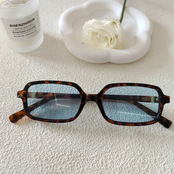 Vacation Simple Style Color Block Resin Square Full Frame Women'S Sunglasses