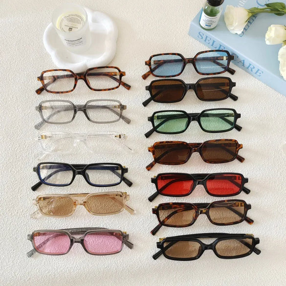 Vacation Simple Style Color Block Resin Square Full Frame Women'S Sunglasses