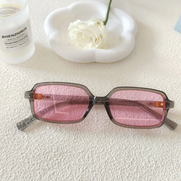 Vacation Simple Style Color Block Resin Square Full Frame Women'S Sunglasses
