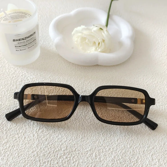 Vacation Simple Style Color Block Resin Square Full Frame Women'S Sunglasses
