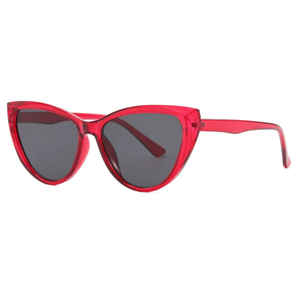 Vacation Simple Style Solid Color Ac Cat Eye Full Frame Women'S Sunglasses