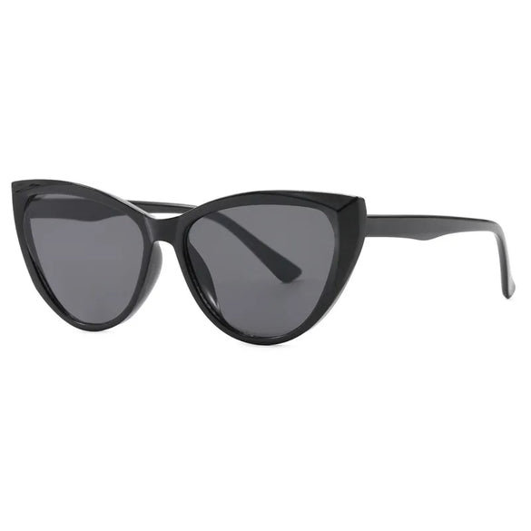 Vacation Simple Style Solid Color Ac Cat Eye Full Frame Women'S Sunglasses