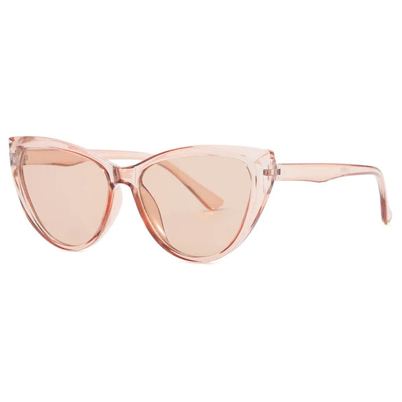 Vacation Simple Style Solid Color Ac Cat Eye Full Frame Women'S Sunglasses