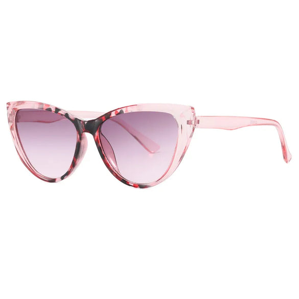 Vacation Simple Style Solid Color Ac Cat Eye Full Frame Women'S Sunglasses