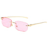 Vacation Simple Style Solid Color Pc Square Frameless Women'S Sunglasses