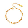 304 Stainless Steel 18K Gold Plated Vacation Simple Style Solid Color Bracelets Anklet
