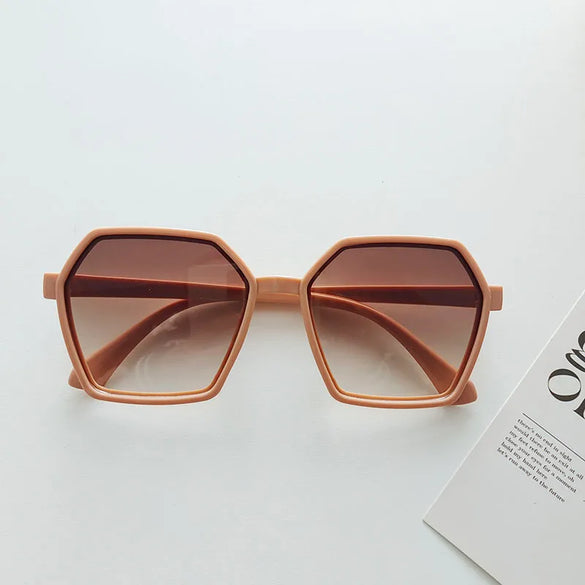 Vacation Solid Color Pc Resin Polygon Full Frame Women'S Sunglasses