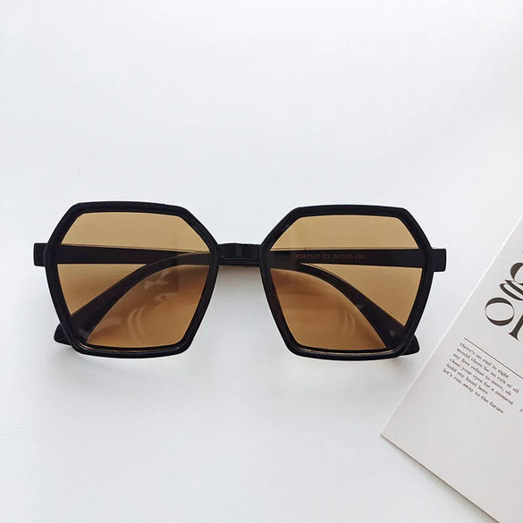 Vacation Solid Color Pc Resin Polygon Full Frame Women'S Sunglasses