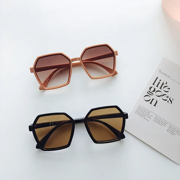 Vacation Solid Color Pc Resin Polygon Full Frame Women'S Sunglasses