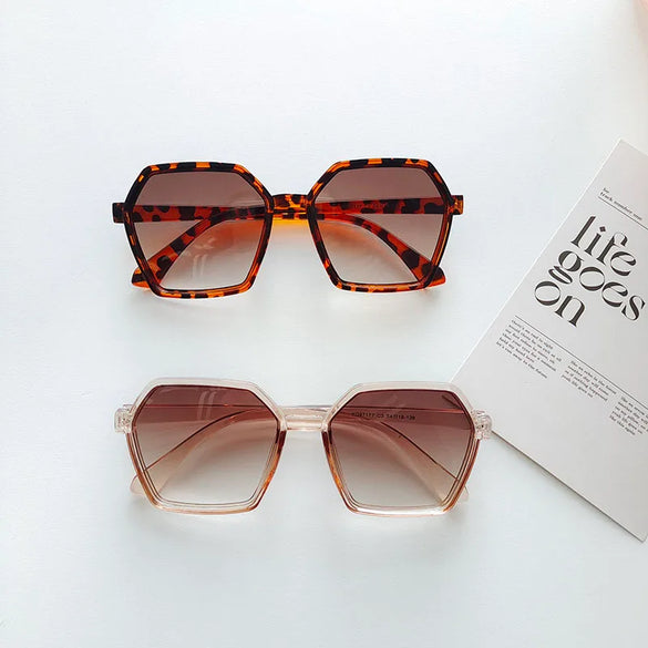 Vacation Solid Color Pc Resin Polygon Full Frame Women'S Sunglasses