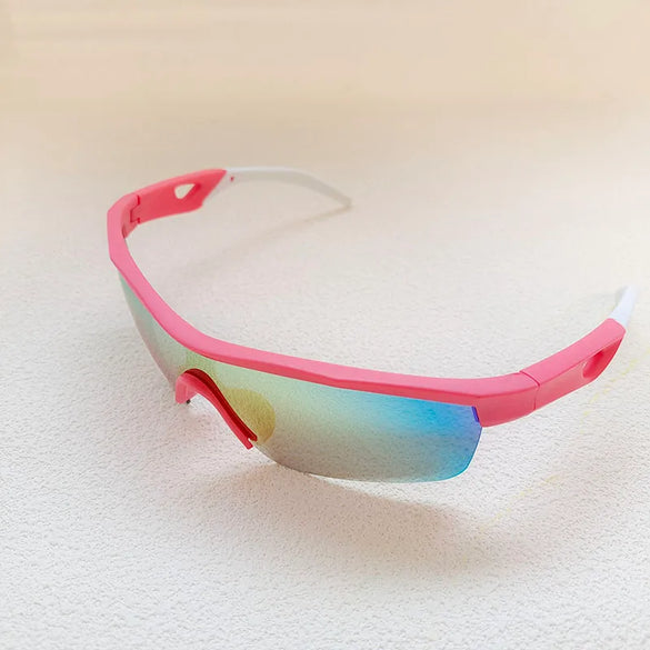 Vacation Sports Cool Style Color Block Resin Avaitor Half Frame Kids Sunglasses