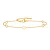 Vacation Sweet Heart Shape 304 Stainless Steel Plating 18K Gold Plated Women'S Anklet