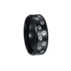 Vacuum Plating Laser Marking Stainless Steel Geometric Ring For Men