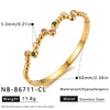 Vacuumplated Stainless Steel Bracelet For Women With Irregular Zircon Design And Understated Luxury Style