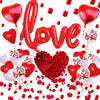 Valentine's Day Heart Shaped Latex Balloon Decoration Set For Wedding And Party Rose Petal Theme Ornament