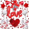 Valentine's Day Heart Shaped Latex Balloon Decoration Set For Wedding And Party Rose Petal Theme Ornament