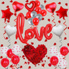 Valentine's Day Heart Shaped Latex Balloon Decoration Set For Wedding And Party Rose Petal Theme Ornament