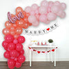 Valentine's Day Latex Balloon Chain Set With Round Balloons Rose Petal And Bear Decorations For Wedding And Party Decor