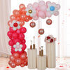 Valentine's Day Latex Balloon Chain Set With Round Balloons Rose Petal And Bear Decorations For Wedding And Party Decor