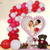Valentine's Day Love Balloon Decoration Kit With Rose Petals Round Latex And Aluminum Foil Balloons For Wedding Room Backdrop Decor