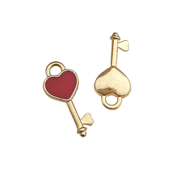 Valentine's Day Rose Dripping Oil Alloy Pendant Jewelry Accessories