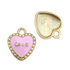 Valentine's Day Rose Dripping Oil Alloy Pendant Jewelry Accessories