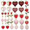 Valentine's Day Rose Dripping Oil Alloy Pendant Jewelry Accessories