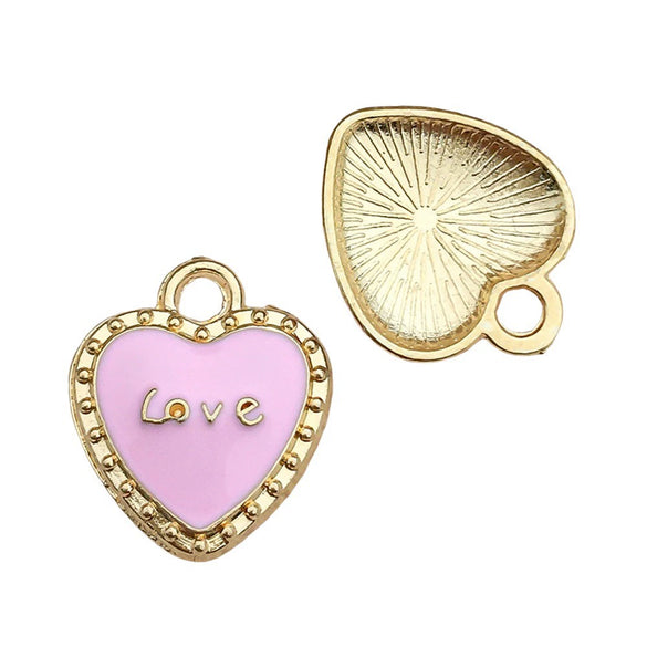 Valentine's Day Rose Dripping Oil Alloy Pendant Jewelry Accessories