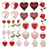 Valentine's Day Rose Dripping Oil Alloy Pendant Jewelry Accessories