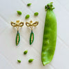 Vegetable Wine Glass Pearl Earrings Copper Electroplating Women's