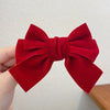 Velvet Big Bow Female Handmade Hairpin Back Head Elegant Top Clip Hair Accessories