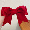Velvet Big Bow Female Handmade Hairpin Back Head Elegant Top Clip Hair Accessories