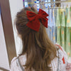 Velvet Big Bow Female Handmade Hairpin Back Head Elegant Top Clip Hair Accessories
