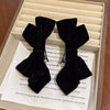 Velvet Big Bow Female Handmade Hairpin Back Head Elegant Top Clip Hair Accessories